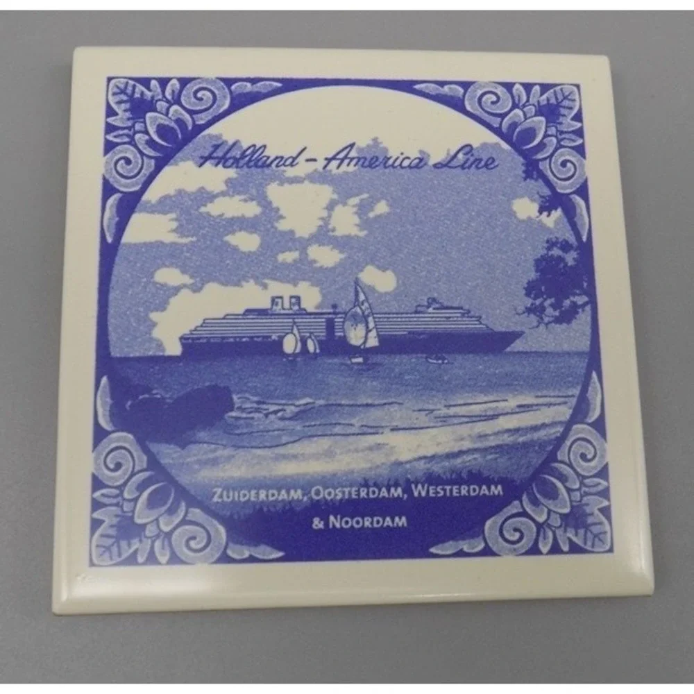 Holland America Line Tile Vintage Zuiderdam Oosterdam Westerdam Noordam